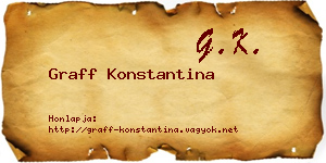 Graff Konstantina névjegykártya